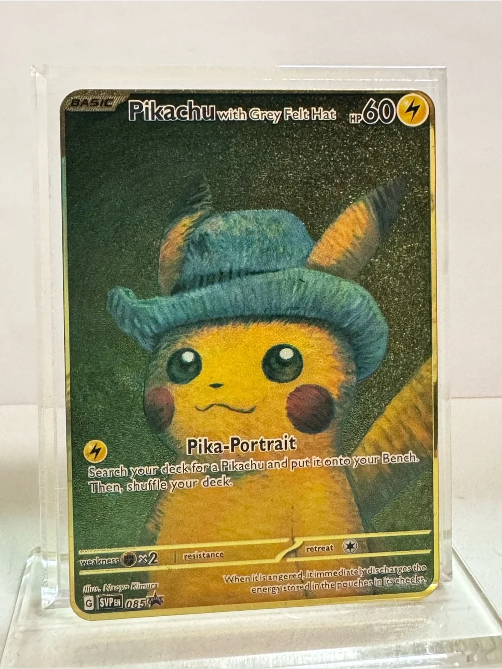 Pokemon Pikachu Gold Metal Pokémon Card Collectible/Gift/Fan Art